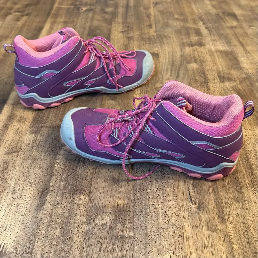 Merrell Kids Chameleon 7 Access Mid Waterproof Hiking Boot Pink Purple Women 7